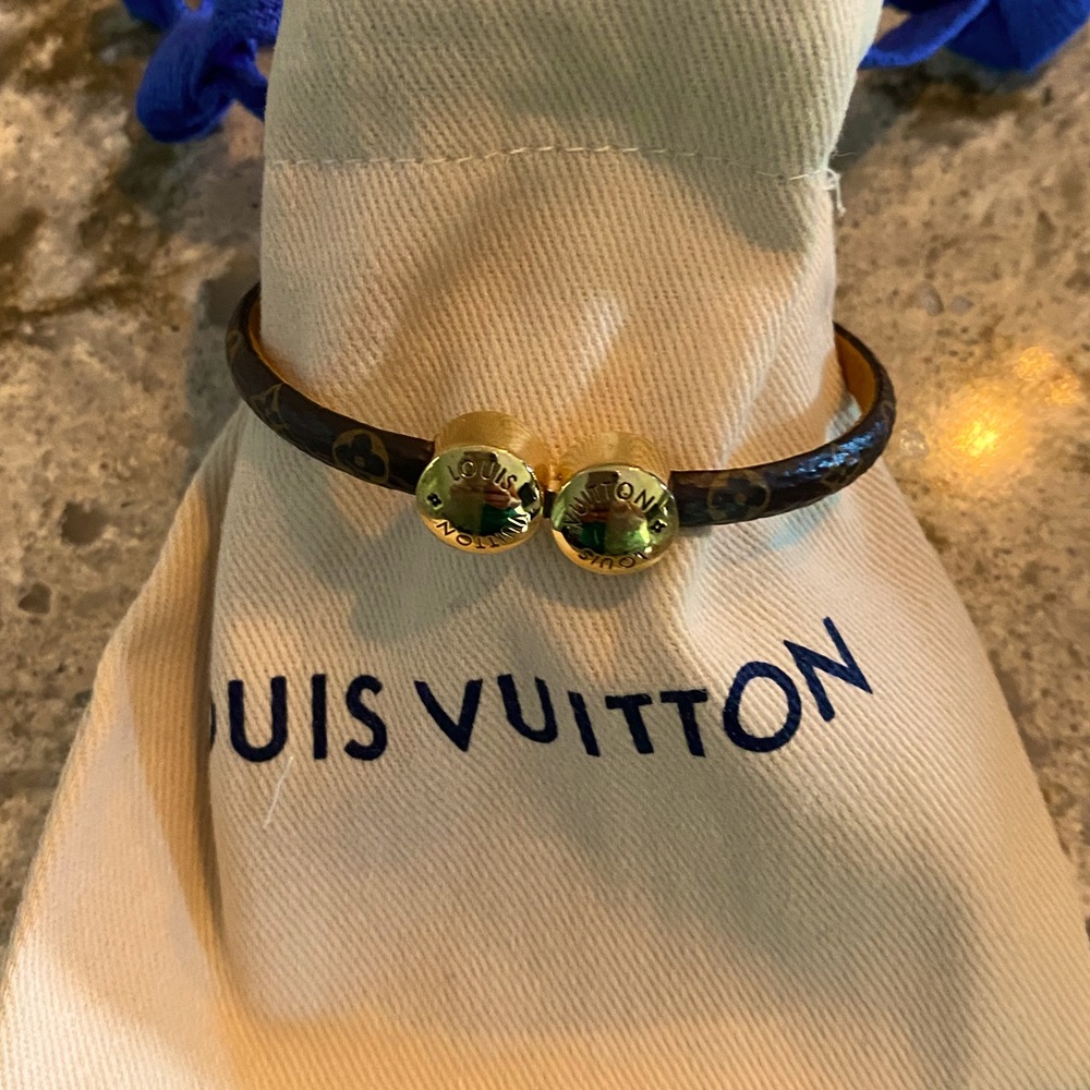 Louis Vuitton Gold and Brown Bracelet